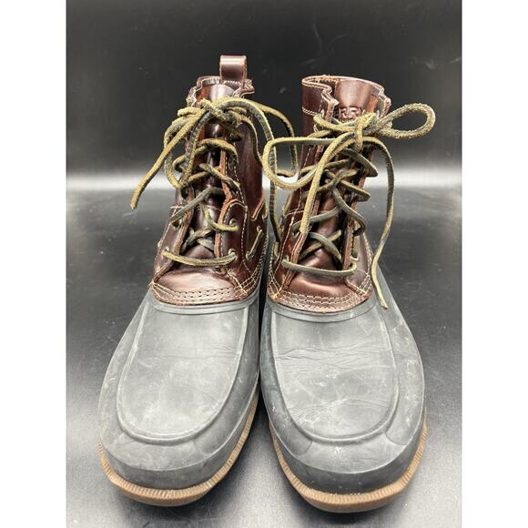Sperry Leather Duck Boots Brown Black Waterproof Winter Mens Size 10 STS13458 main image 8